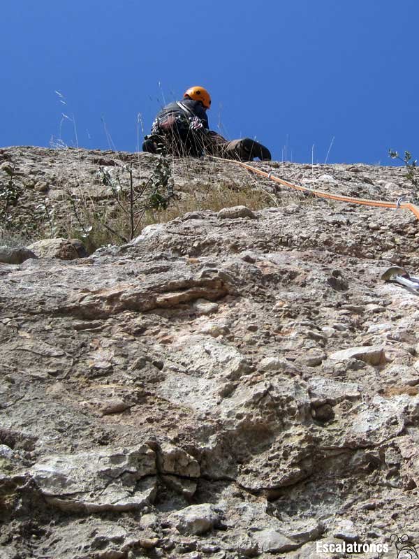 Tercera tirada de la via La Tribu a la Codolosa